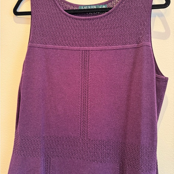 Ralph Lauren - Dark Purple Sleeveless Knit Dress - Picture 7 of 8